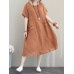 Crew Neck Short Sleeve Soild Color Casual Dress Crew Neck Short Sleeve Soild Color Casual Dress