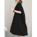 Crew Neck Short Sleeve Soild Color Casual Dress Crew Neck Short Sleeve Soild Color Casual Dress
