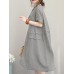 Crew Neck Short Sleeve Soild Color Casual Dress Crew Neck Short Sleeve Soild Color Casual Dress