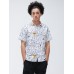 Men Fun Cartoon Animal Doodle Beach Short Sleeve Shirt Men Fun Cartoon Animal Doodle Beach Short Sleeve Shirt