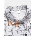 Men Fun Cartoon Animal Doodle Beach Short Sleeve Shirt Men Fun Cartoon Animal Doodle Beach Short Sleeve Shirt