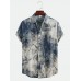 Mens Chinese Style Abstract Printing Short Sleeve Loose Casual Shirts Mens Chinese Style Abstract Printing Short Sleeve Loose Casual Shirts