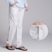 Mens Summer Thin Cotton Breathable Quick-drying Drawstring Casual Straight Pants Mens Summer Thin Cotton Breathable Quick-drying Drawstring Casual Straight Pants