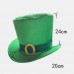 St. Patrick's Day Leprechaun Green Satin Top Hat with Buckle Adult Costume Cap St. Patrick's Day Leprechaun Green Satin Top Hat with Buckle Adult Costume Cap